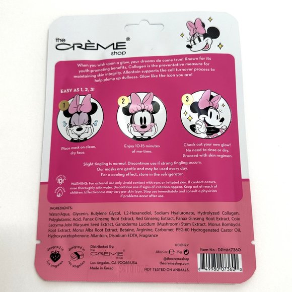 The Creme Shop Magic Glow Printed Essence Sheet Mask Minnie Mouse 3 pack - Picture 3 of 3